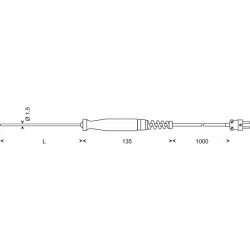 Sonda de temperatura termopar tipo K Senseca GTF400