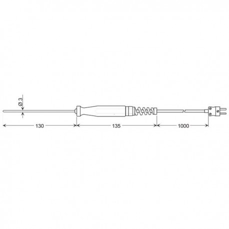 Sonda de temperatura termopar tipo K Greisinger GTF900
