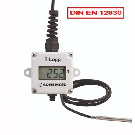 Temperature datalogger with external probe with display and EN 12830 Approval Greisinger T-Logg 100