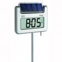 Digital Garden Thermometer with Solar Powered Display Lighting and Radio-controlled clock TFA 30.2030.54