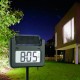 Termómetro digital de jardim com retro-iluminação e energia fotovoltaica com relógio controlado por rádio TFA 30.2030.54