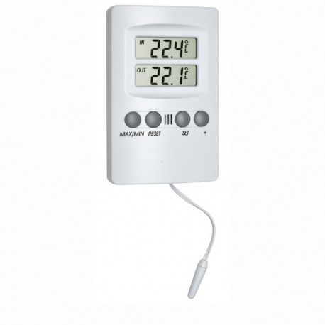 Termómetro digital com alarme e funções máx/min para refrigeração e congelação TFA 30.1024