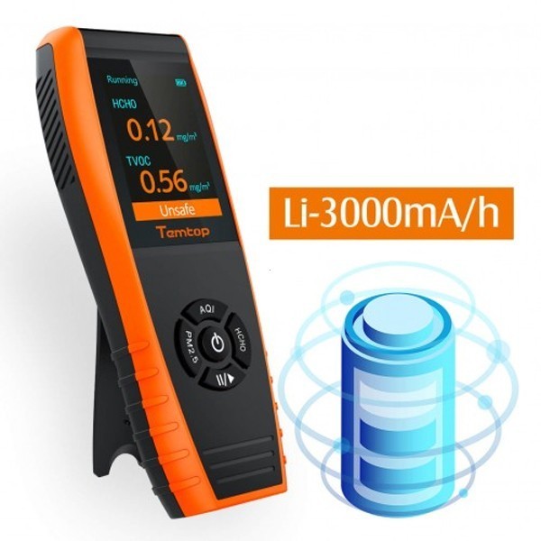 LKC1000S Professional Formaldehyde Air Quality Monitor Meter PM2.5//PM10//HCHO//ayant