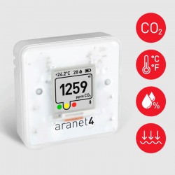 Medidor Qualidade do Ar CO2, Temperatura, Humidade e a Pressão Atmosférica Aranet4 Home