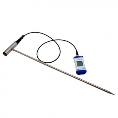 Precise universal thermometer with combined extremely robust T-handle probe made of stainless steel Greisinger SOILTEMP1700