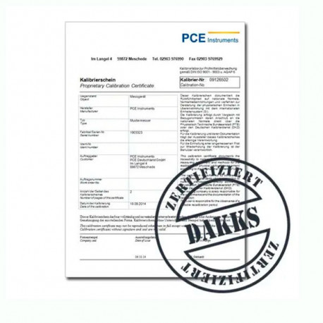 ENAC calibration certificate for sound meters
