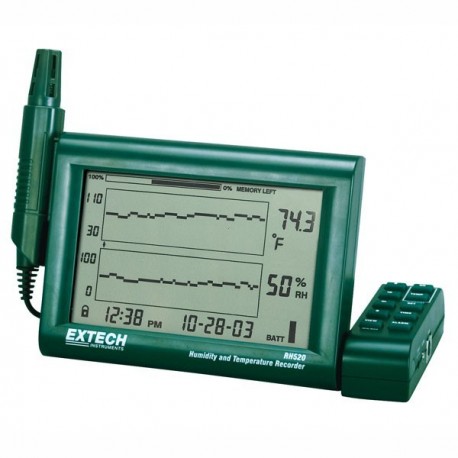 Humidity and Temperature Chart Recorder with Detachable Probe Extech RH520A-220