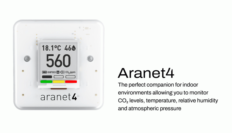 Indoor Air Quality CO2 Monitor Aranet4 PRO