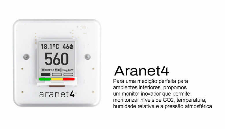 Monitorizar a Qualidade do Ar Aranet 4 PRO
